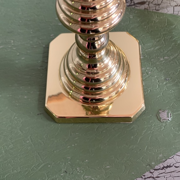 Baldwin Polished Brass Beehive Candle Holders Pair of Forged in America 9-3/4” - Picture 8 of 9